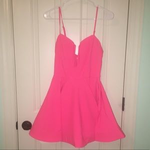 Hot pink short party dress! Size large.